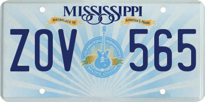 MS license plate ZOV565