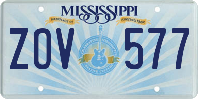 MS license plate ZOV577