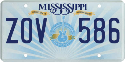 MS license plate ZOV586