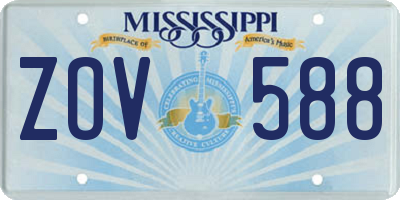 MS license plate ZOV588