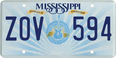MS license plate ZOV594