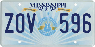 MS license plate ZOV596