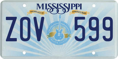 MS license plate ZOV599
