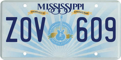 MS license plate ZOV609
