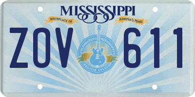 MS license plate ZOV611