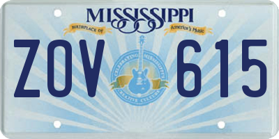 MS license plate ZOV615