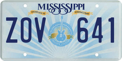MS license plate ZOV641