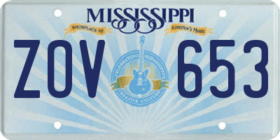 MS license plate ZOV653