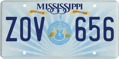 MS license plate ZOV656