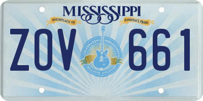 MS license plate ZOV661