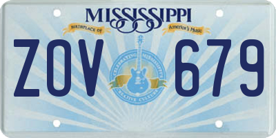 MS license plate ZOV679
