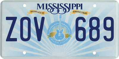 MS license plate ZOV689