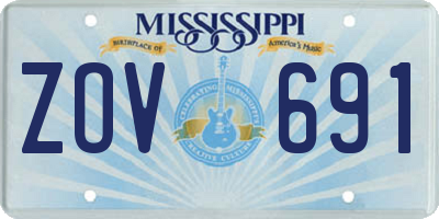 MS license plate ZOV691