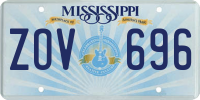 MS license plate ZOV696