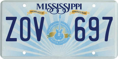 MS license plate ZOV697