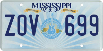 MS license plate ZOV699