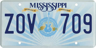 MS license plate ZOV709