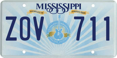 MS license plate ZOV711