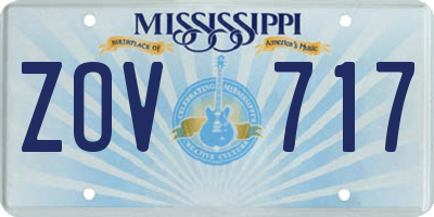 MS license plate ZOV717