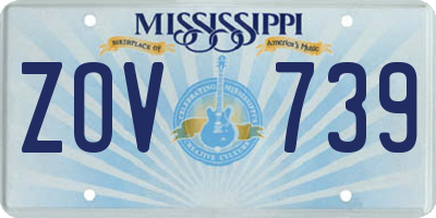 MS license plate ZOV739