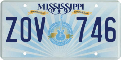 MS license plate ZOV746