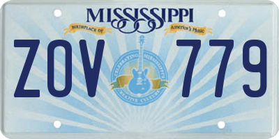 MS license plate ZOV779
