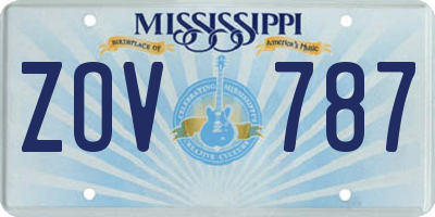 MS license plate ZOV787