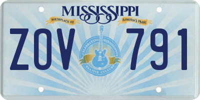 MS license plate ZOV791