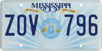 MS license plate ZOV796