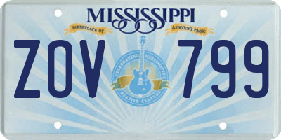 MS license plate ZOV799