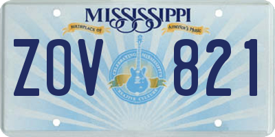 MS license plate ZOV821