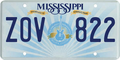 MS license plate ZOV822