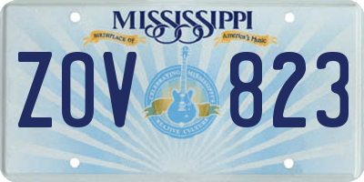 MS license plate ZOV823