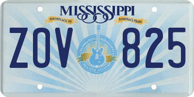 MS license plate ZOV825