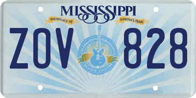 MS license plate ZOV828
