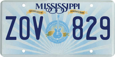 MS license plate ZOV829