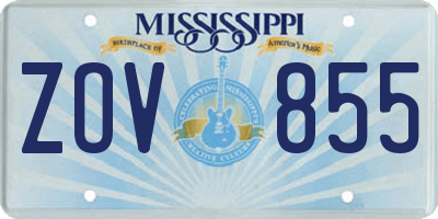 MS license plate ZOV855