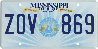 MS license plate ZOV869