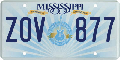 MS license plate ZOV877
