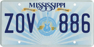 MS license plate ZOV886
