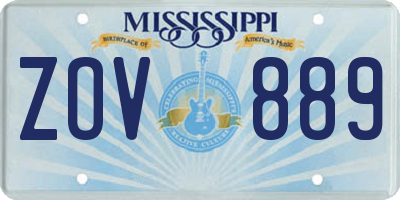 MS license plate ZOV889
