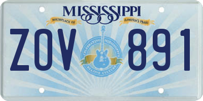 MS license plate ZOV891