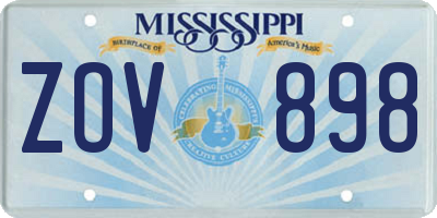 MS license plate ZOV898