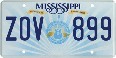 MS license plate ZOV899