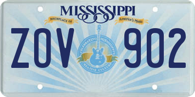 MS license plate ZOV902