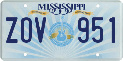 MS license plate ZOV951