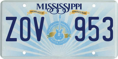 MS license plate ZOV953