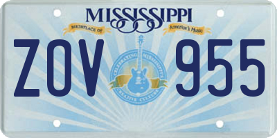 MS license plate ZOV955