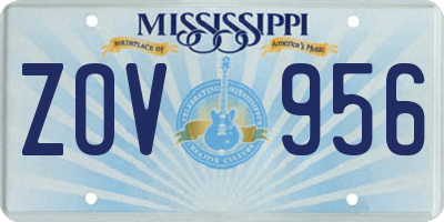 MS license plate ZOV956