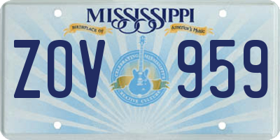 MS license plate ZOV959